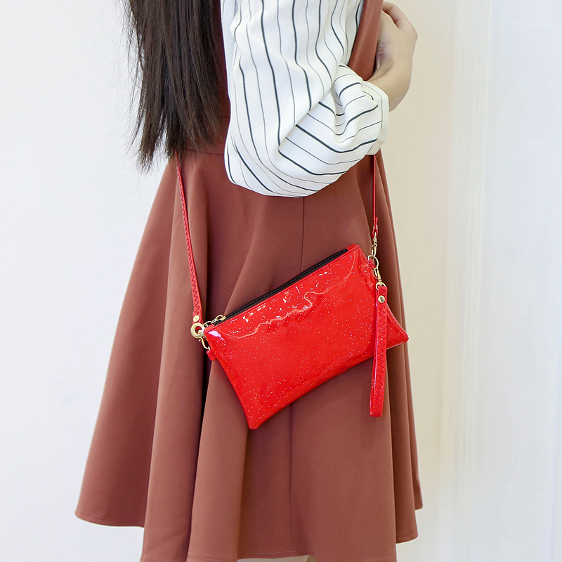 外贸热销新款手机包女单肩斜挎小包韩版漆皮潮少女手拿零钱包定制在类目 箱包皮具/热销女包/男包, 钱包中 - 来自Buy2taobao.com提供专业的淘宝代购服务