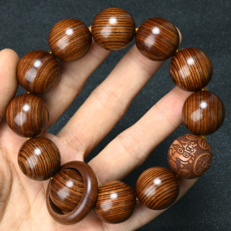 老挝花梨缅甸藤香木海黄手串跑环