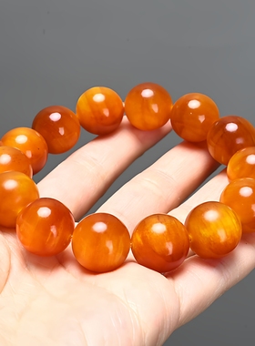 琥珀木固化手串东北长白山沉香全满油松明子全透光手链佛珠全玉化