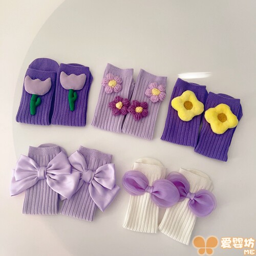 宝宝袜子春秋可爱立体花朵甜美