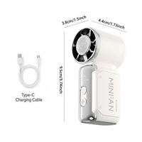 Portable Handheld Mini Fan with LED Display USB Rechargeable thumbnail 5