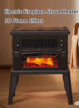 Electric Fireplace Stove Heater with 3D Flame Effect ,Indoor