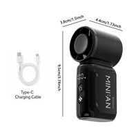 Portable Handheld Mini Fan with LED Display USB Rechargeable thumbnail 2