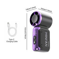 Portable Handheld Mini Fan with LED Display USB Rechargeable thumbnail 4