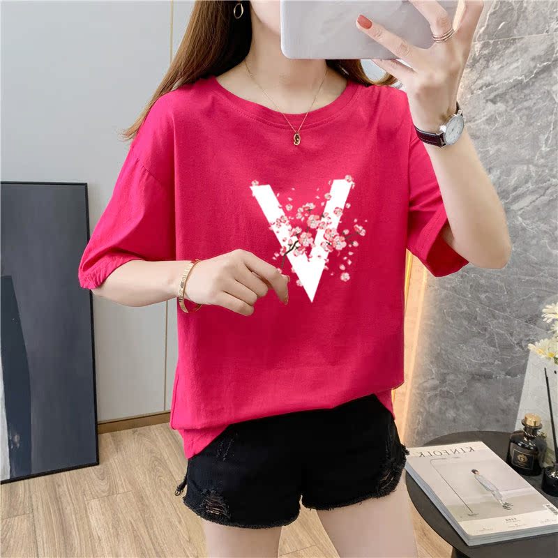 White cotton short sleeve t-shirt female 9 colors new summer T-shirt net red ins super fire top