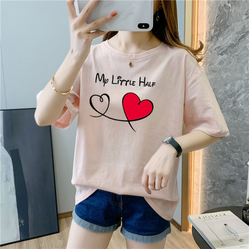 White cotton short sleeve t-shirt female 9 colors new summer T-shirt net red ins super fire top