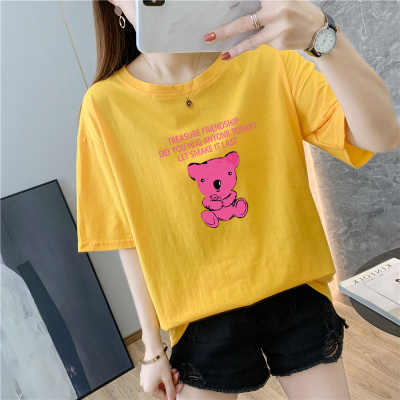 White cotton short sleeve t-shirt female 9 colors new summer T-shirt net red ins super fire top