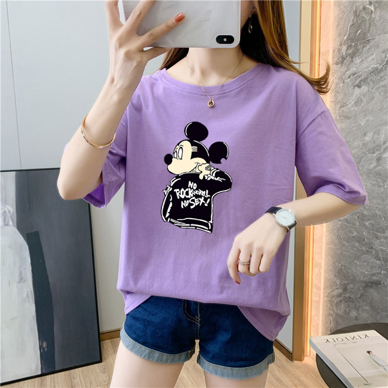 White cotton short sleeve t-shirt female 9 colors new summer T-shirt net red ins super fire top