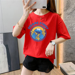 100% white cotton short sleeve t-shirt female 9 colors new summer T-shirt net red ins super fire top