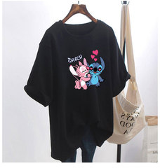 5個顏色夏季胖MM200斤加大碼中長款26支純棉韓版短袖t恤女