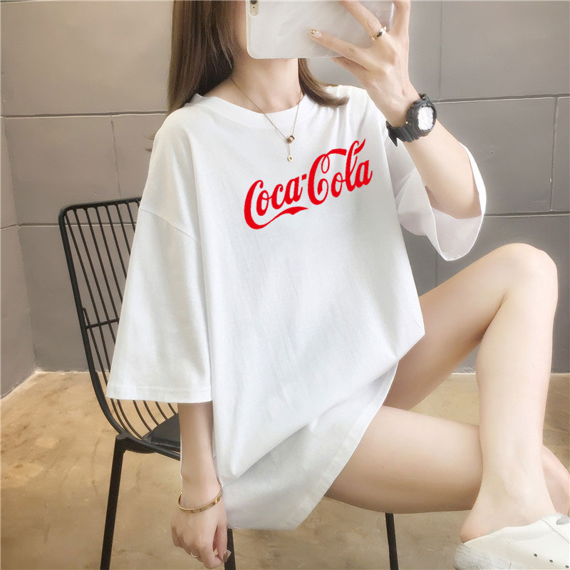 5 colors summer fat mm200kg plus medium length cotton Korean Short Sleeve T-Shirt