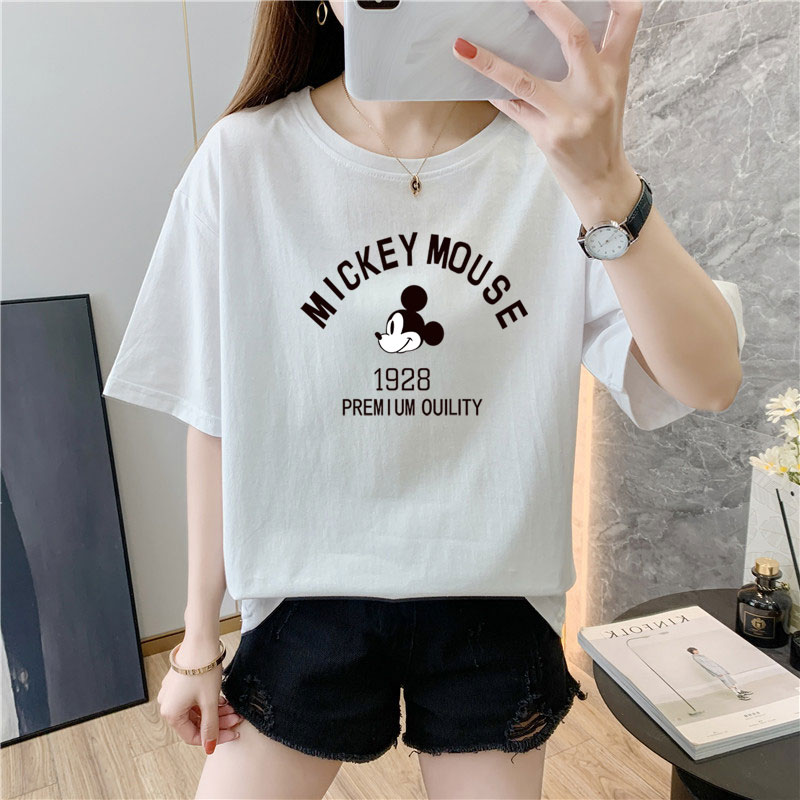 White cotton short sleeve t-shirt female 9 colors new summer T-shirt net red ins super fire top