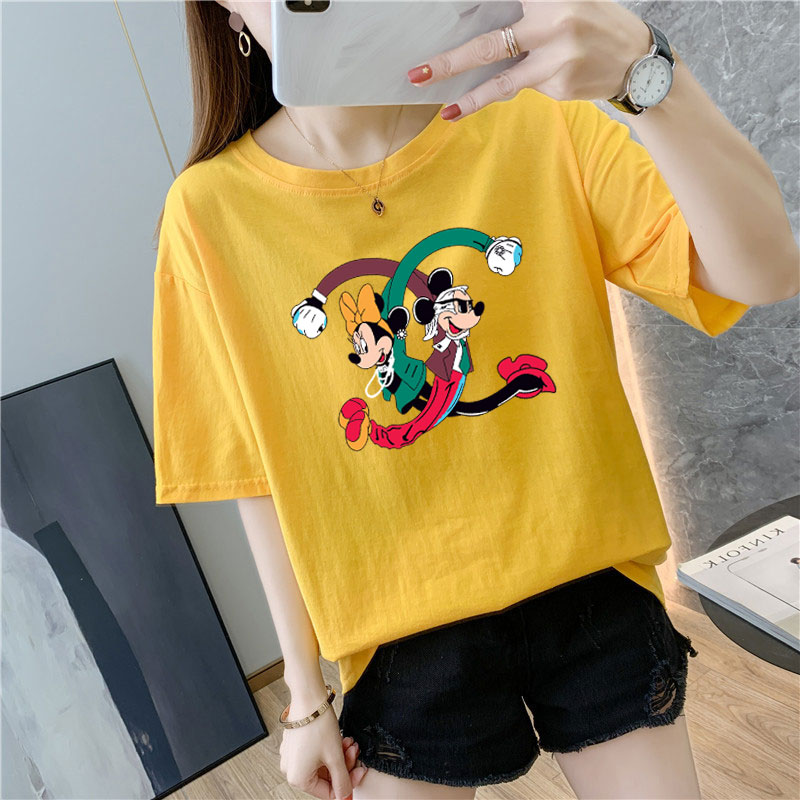 White cotton short sleeve t-shirt female 9 colors new summer T-shirt net red ins super fire top