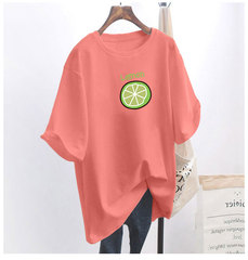 5個顏色夏季胖MM200斤加大碼中長款26支純棉韓版短袖t恤女