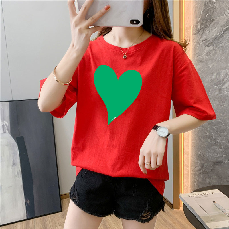 100%白色純棉短袖t恤女9個色新款夏季體恤網紅ins超火上衣
