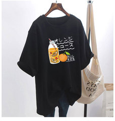 5個顏色夏季胖MM200斤加大碼中長款26支純棉韓版短袖t恤女