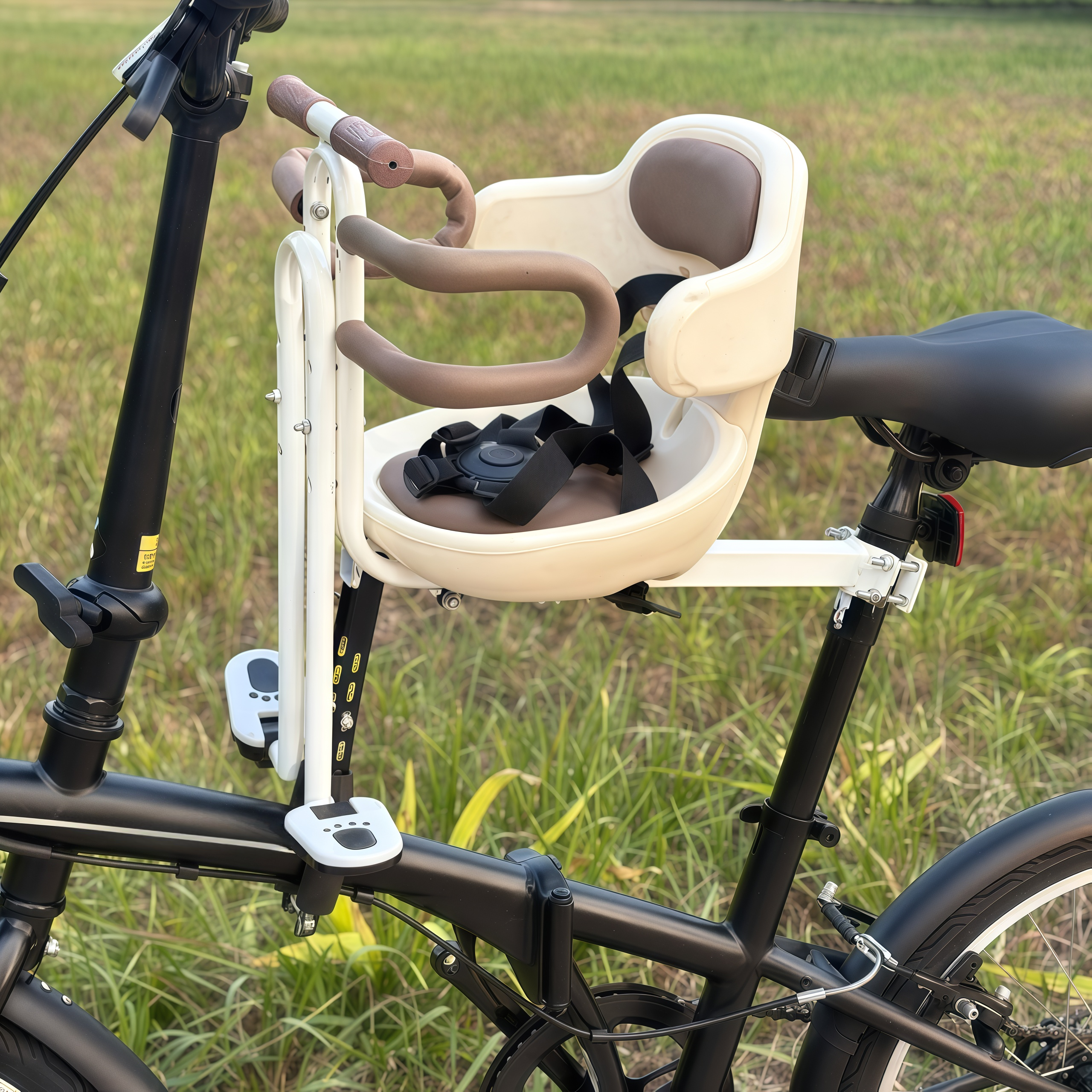 折叠自行车前置儿童座椅 山地车自行车单车女士车宝宝安全座安全