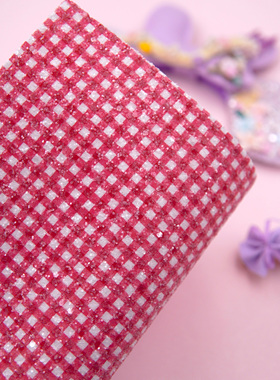 easymaker手工制作材料闪布diy手帐发夹蝴蝶结ig边夹格子布料彩色