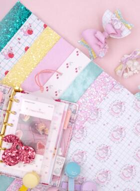 easymaker闪布手工diy材料发夹蝴蝶结发饰ins烘焙手帐素材原创设