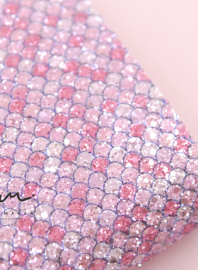 easymaker出口闪布手工发夹DIY材料鱼鳞彩色布料ins款蝴蝶结儿童I