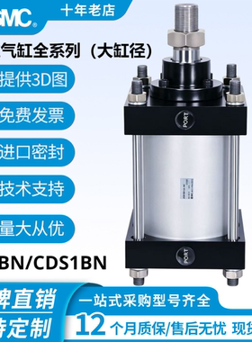 SMC重型大推力CS1BN气缸CDS1BN125/140/160/180/200/250/300-25