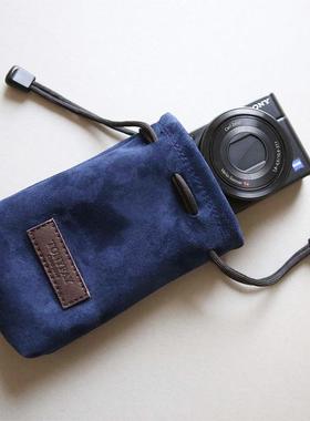 适用于索尼RX100M6 RX100M7羊皮相机袋相机内胆包佳能G7X黑卡m3m4