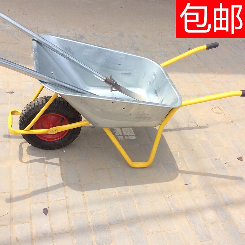 园艺独轮手推车农用花艺车包邮园林建筑用小推车工具车推泥推货车