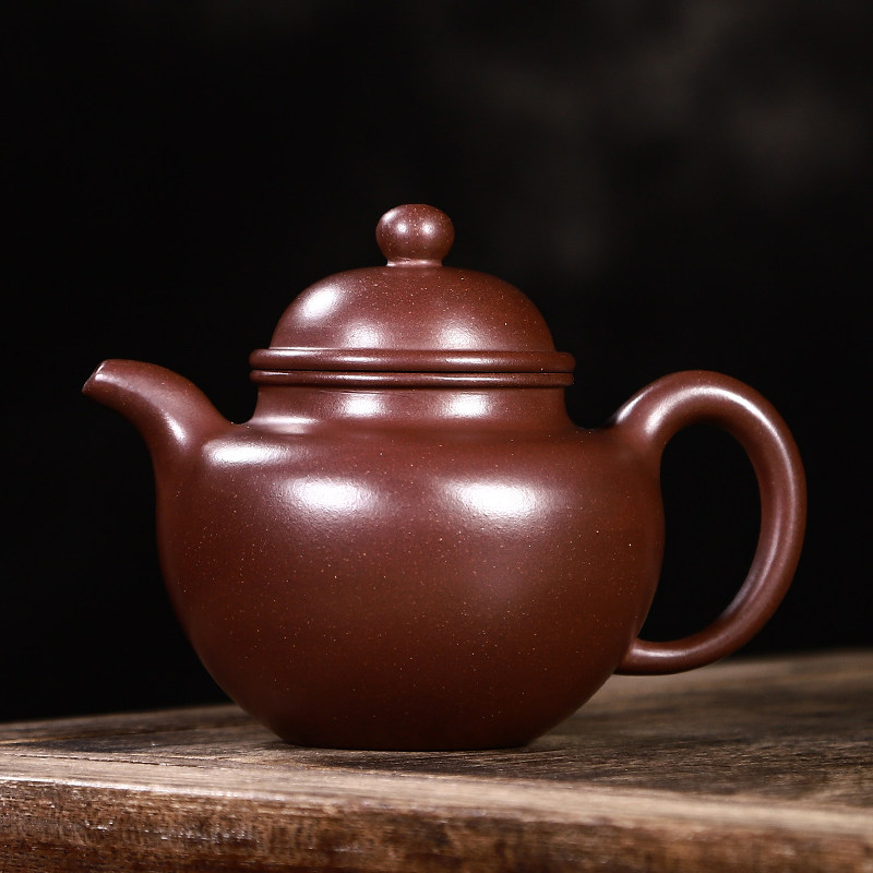 台湾回流顾景舟名家早期一厂茶壶老紫砂壶原矿老紫泥全手工掇球