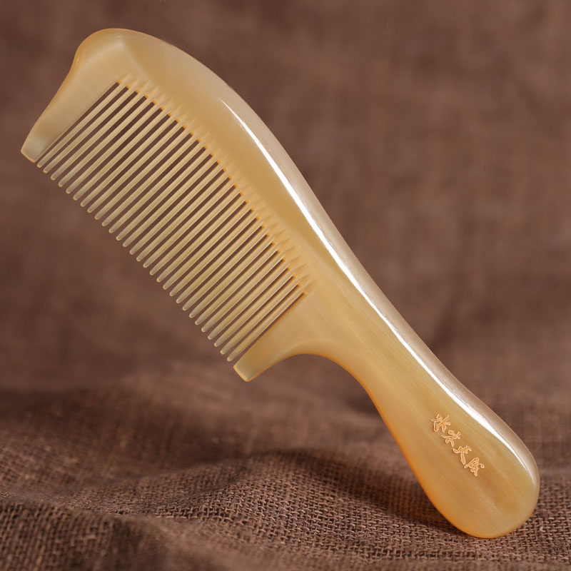 水木天成牛角梳大号梳子生日礼物女生免费刻字包邮