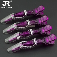 3 Crystal Clips-4 Purple Purple