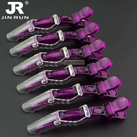 3 Crystal Clips-6 Purple 6