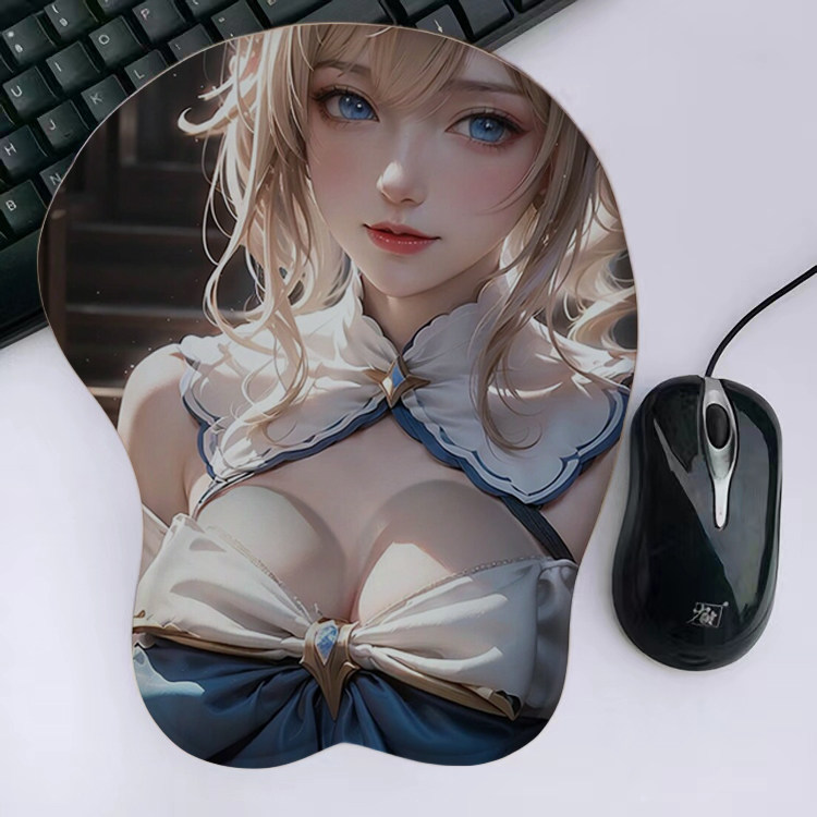 原神芭芭拉硅胶立体鼠标垫3d胸软垫护腕二次元禁欲系胸部手腕垫