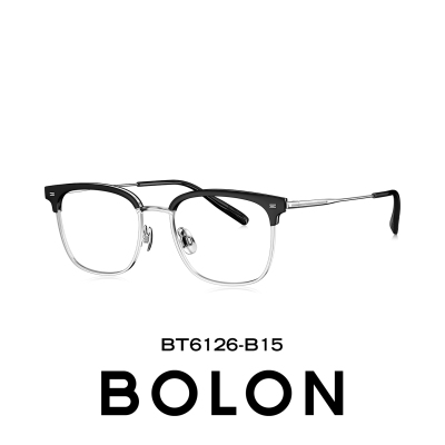 暴龙近视眼镜轻质钛架方形眉框男