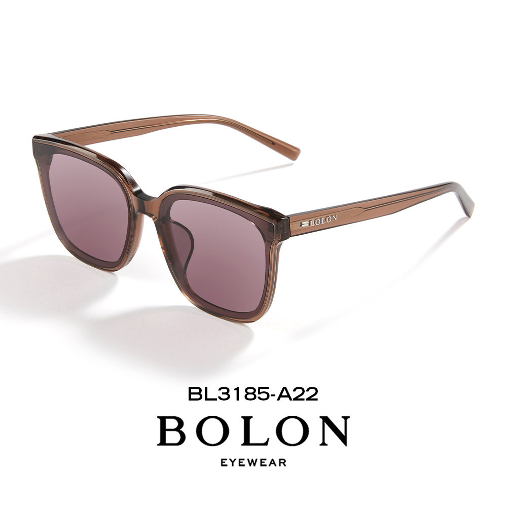BOLON暴龙眼镜26新品方框板材偏光太阳镜女茶色防晒墨镜男BL3185
