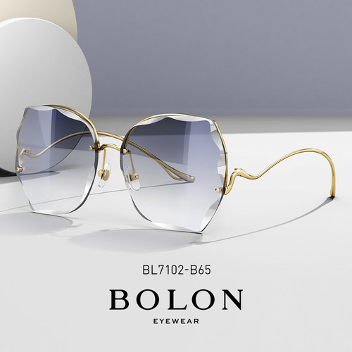 暴龙防紫外线钻石切边墨镜BL7102