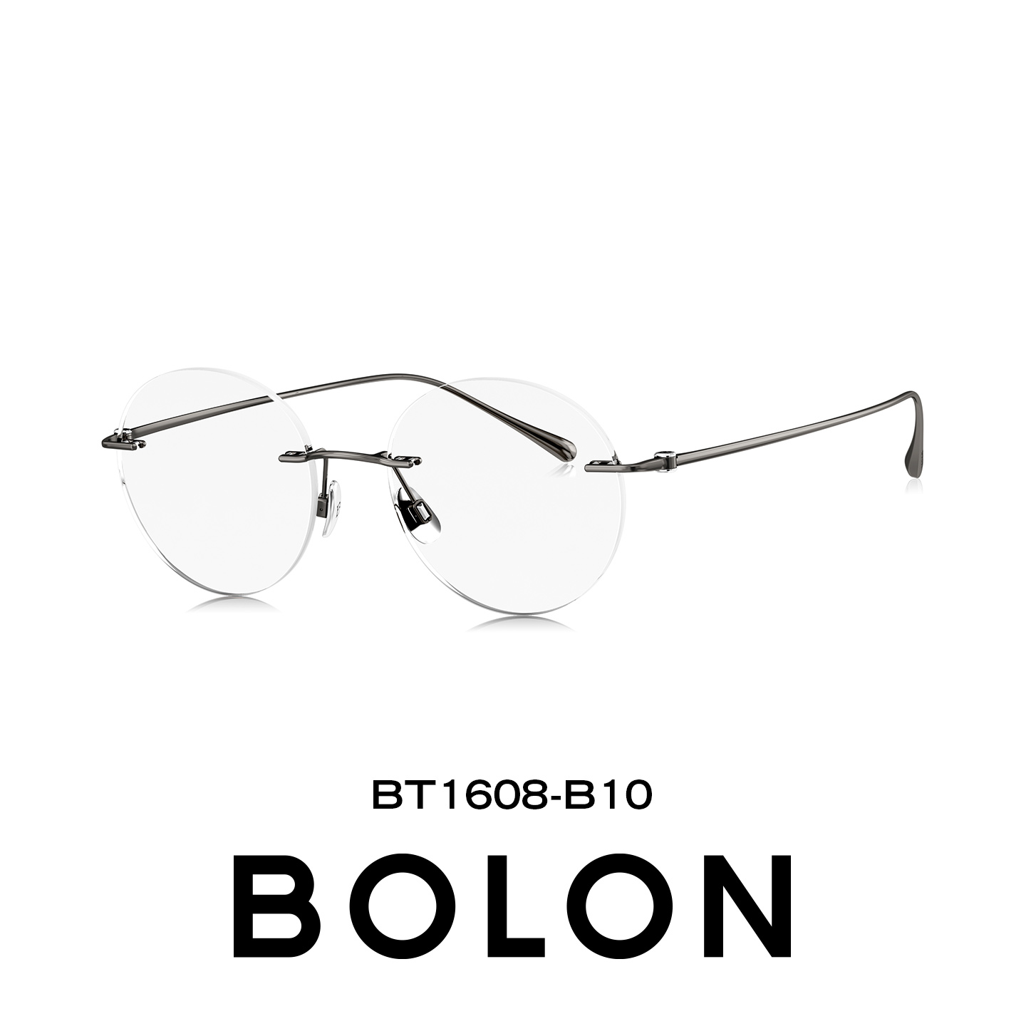 暴龙眼镜无框女光学镜框度数男