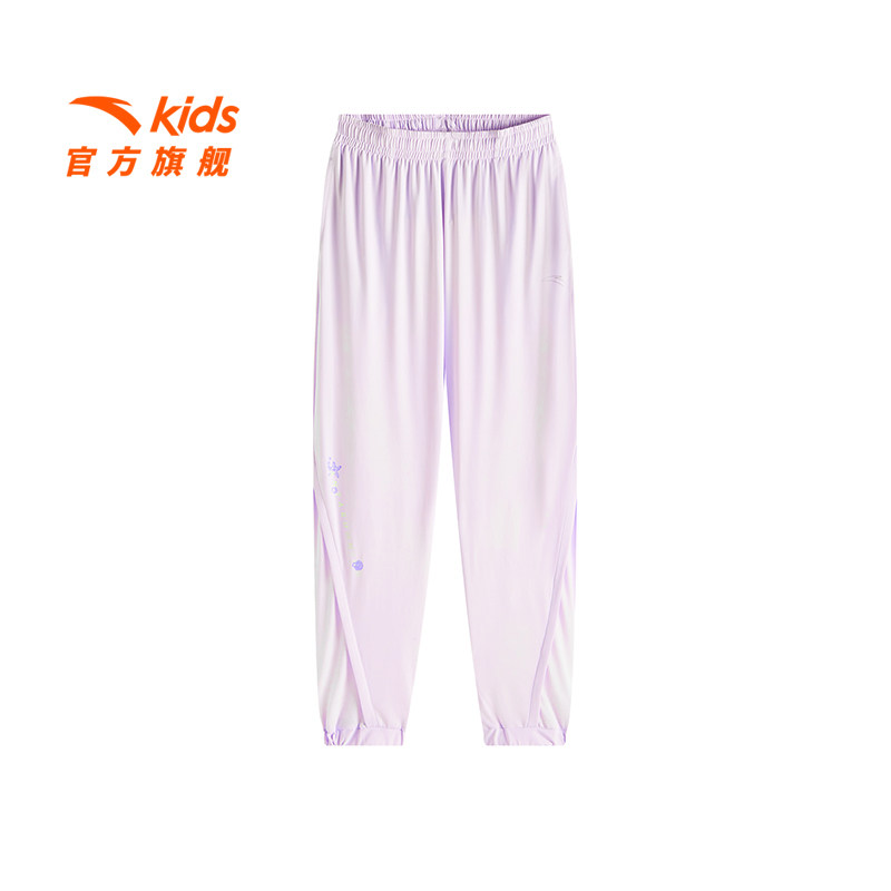 安踏儿童裤子女童运动长裤2026夏新款粉色女孩休闲裤洋气凉感女裤