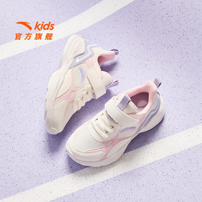 安踏儿童运动鞋女宝网面
