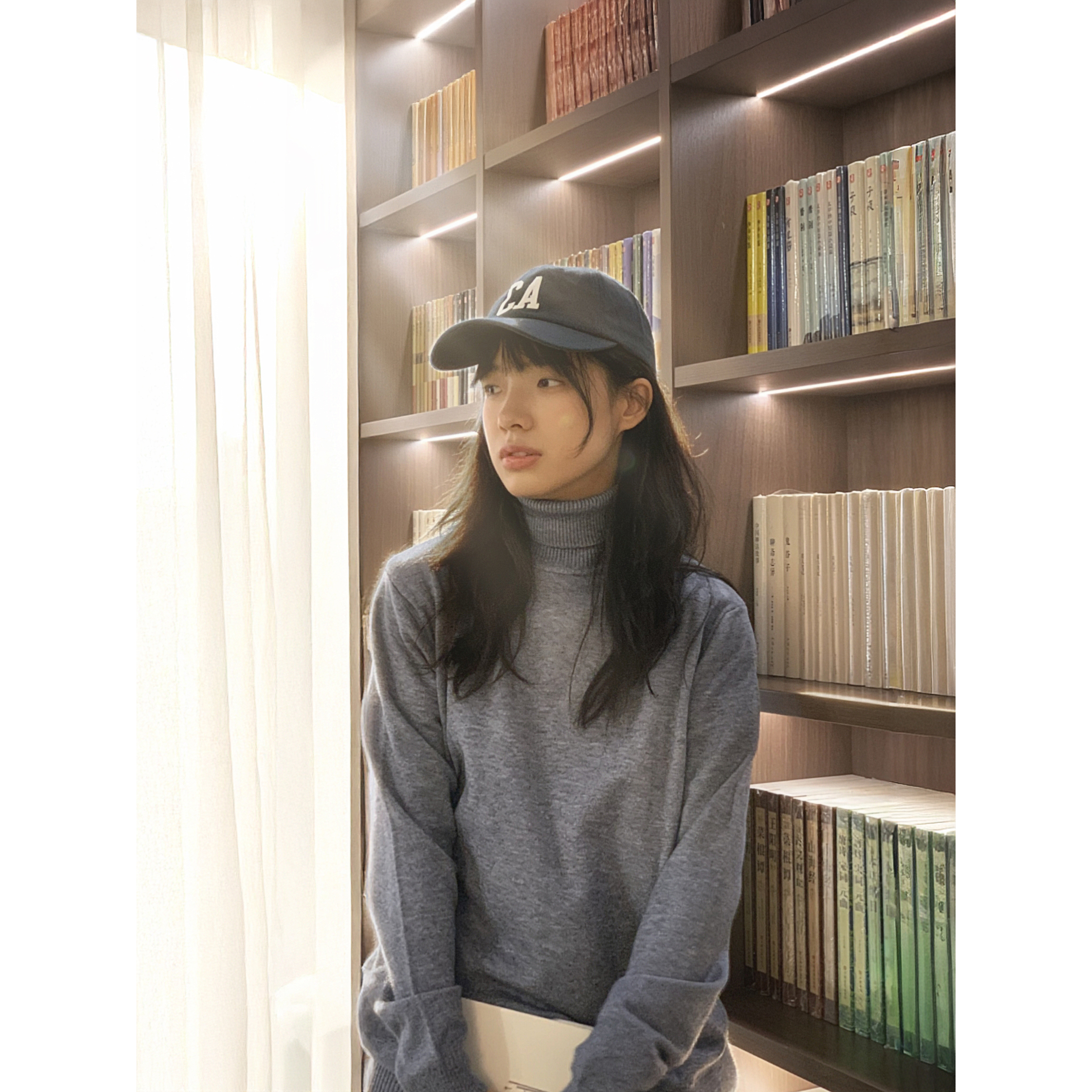 日系复古高领毛衣男女秋冬