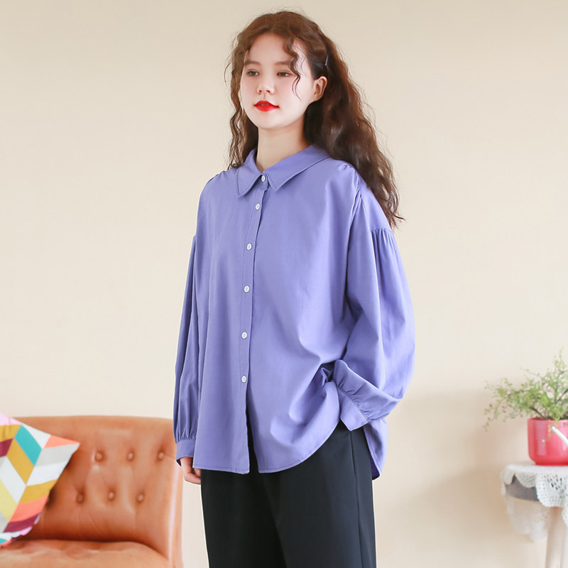 胖妹妹2025显瘦宽松棉质衬衫大码春新款遮肉显瘦长袖上衣女,女装/女士精品,大码连衣裙,淘宝优惠券,粉丝福利购,淘宝优惠卷