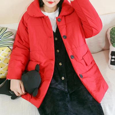 云子大码宽松夹棉保暖上衣复古