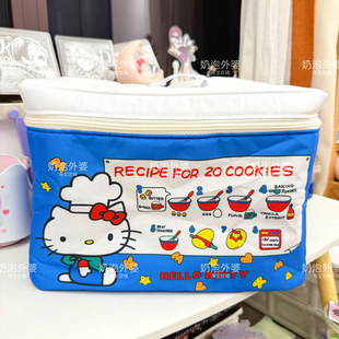 少女心日系卡通KT猫大容量印花化妆包立体便携旅行包多功能收纳包