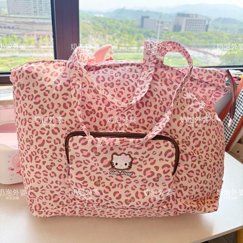 ins日系新款猫咪折叠购物袋大容量拉杆旅行袋卡通可爱行李收纳包,收纳整理,购物车袋/包,淘宝优惠券,粉丝福利购,淘宝优惠卷