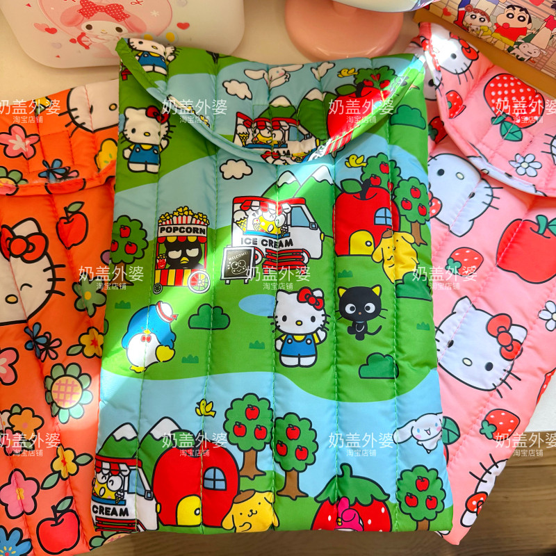 日系卡通可爱凯蒂猫13寸笔记本少女心电脑包平板保护套手拿收纳包