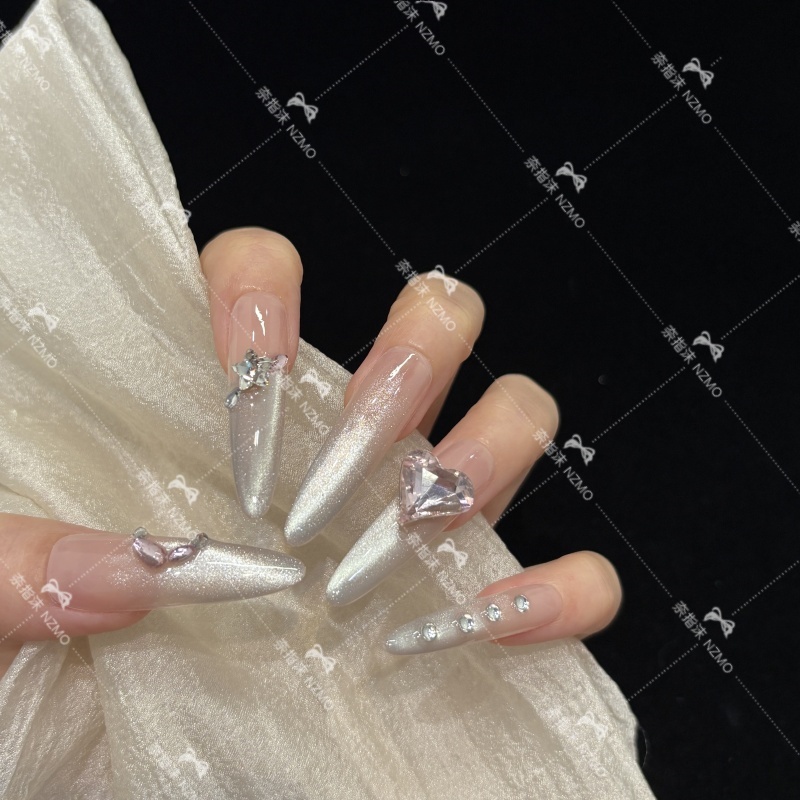 【K2041】气质纯欲手工猫眼高级感爆闪穿戴甲