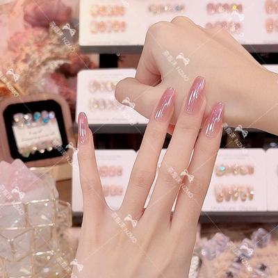 【紫罗兰】电镀渐变日常显白穿戴甲ins风美甲可拆卸重复使用