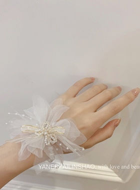 「YaN」仙女白色纱花韩式法式婚礼 新娘伴娘姐妹团伴手礼庆典活动