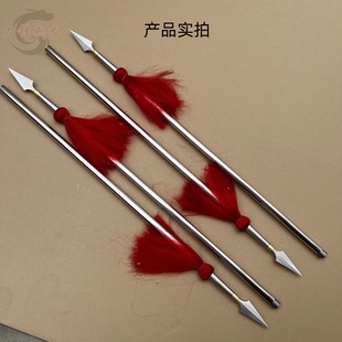 不锈钢游龙双头枪武术枪双头蛇杨家枪红缨枪长枪大枪表演枪未开刃