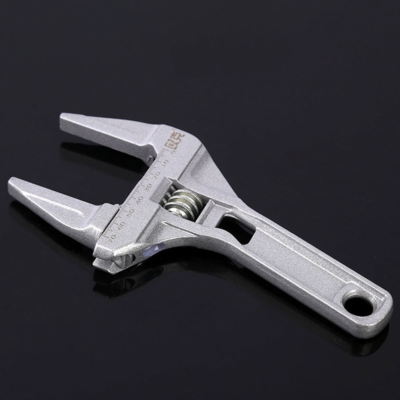 欧克水暖安装卫浴扳手大开口短柄活动扳手水龙头水管活口扳手工具