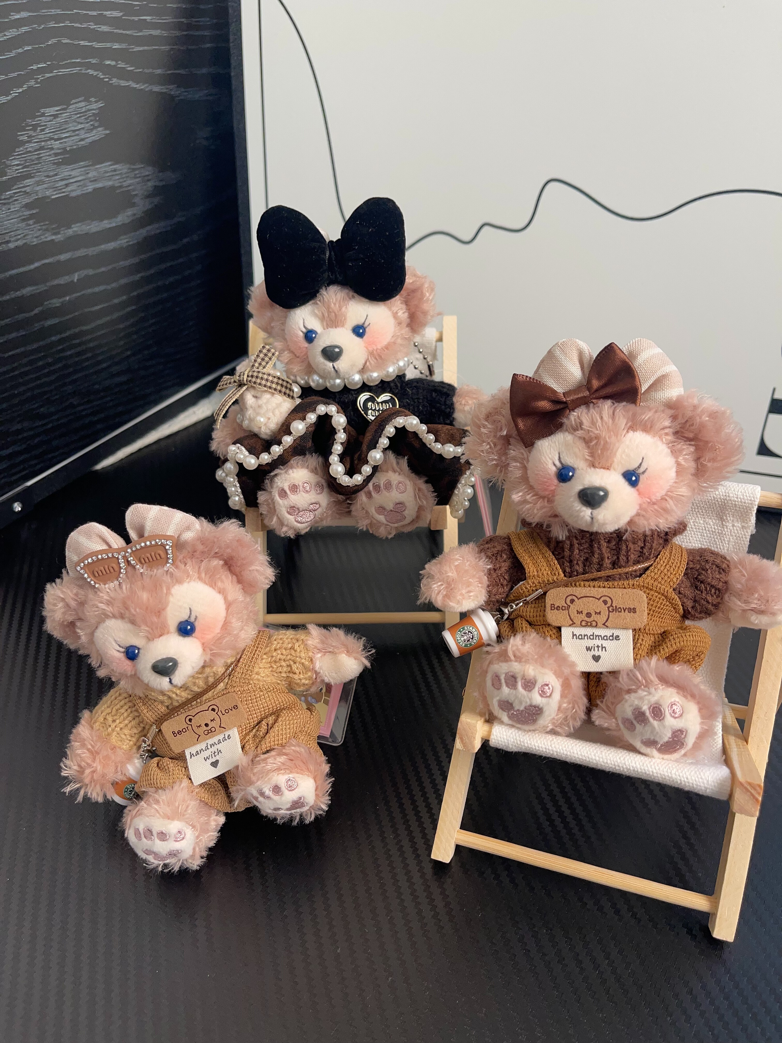 雪莉玫玫高甜脸包包挂件车挂毛绒玩偶公仔书包挂饰礼物